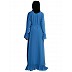 Casual frilled daily wear abaya- French Blue Casual frilled daily wear abaya- French Blue